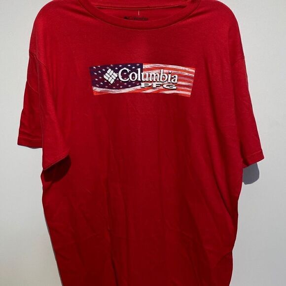 Columbia PFG Men's Beall's Short Sleeve Casual T-shirt Red Size XL NWT - Picture 1 of 8